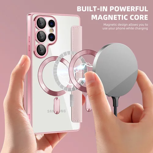 Techsuit - SmartMag Book Case - Samsung Galaxy S25 Ultra - Pink