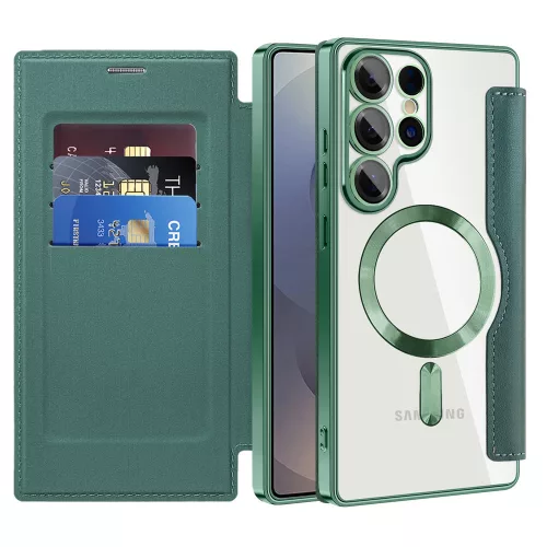 Techsuit - SmartMag Book Case - Samsung Galaxy S25 Ultra - Green
