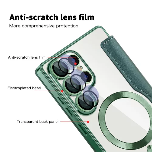 Techsuit - SmartMag Book Case - Samsung Galaxy S25 Ultra - Green