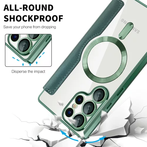 Techsuit - SmartMag Book Case - Samsung Galaxy S25 Ultra - Green