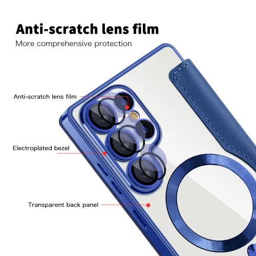Techsuit - SmartMag Book Case - Samsung Galaxy S25 Ultra - Blue