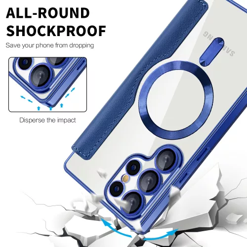 Techsuit - SmartMag Book Case - Samsung Galaxy S25 Ultra - Blue