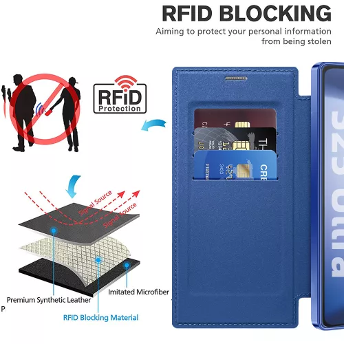 Techsuit - SmartMag Book Case - Samsung Galaxy S25 Ultra - Blue