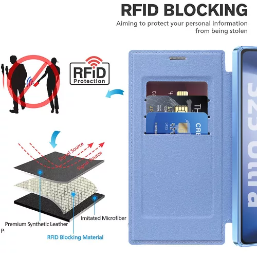 Techsuit - SmartMag Book Case - Samsung Galaxy S25 Ultra - Light Blue