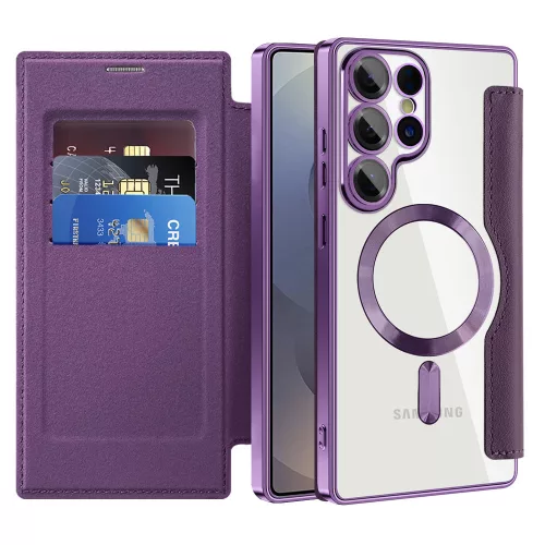 Techsuit - SmartMag Book Case - Samsung Galaxy S25 Ultra - Purple