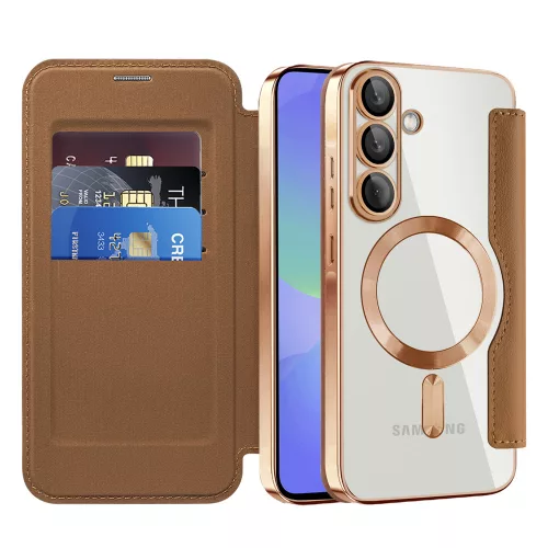 Techsuit - SmartMag kinyitható tok - Samsung Galaxy A36 5G - Barna