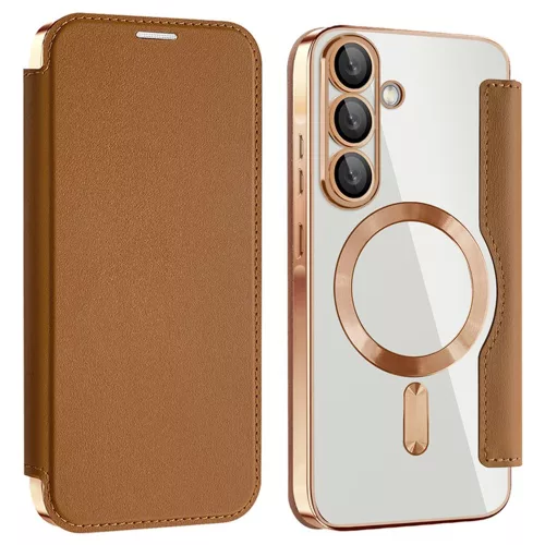 Techsuit - SmartMag kinyitható tok - Samsung Galaxy A36 5G - Barna