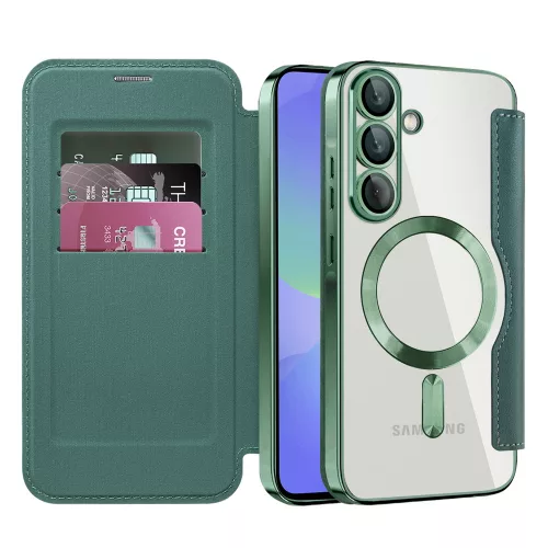 Techsuit - SmartMag kinyitható tok - Samsung Galaxy A36 5G - Zöld