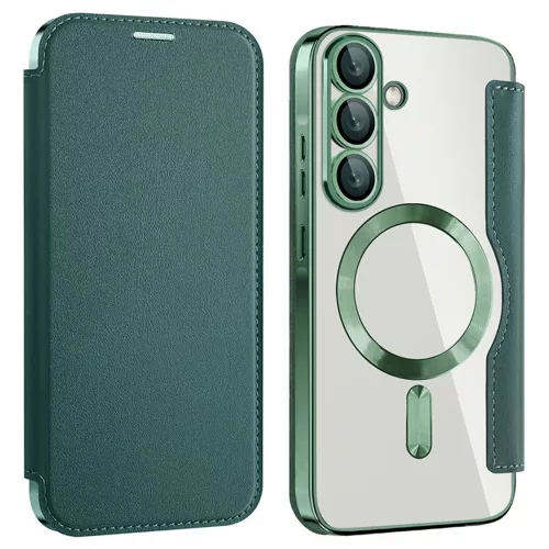Techsuit - SmartMag kinyitható tok - Samsung Galaxy A36 5G - Zöld