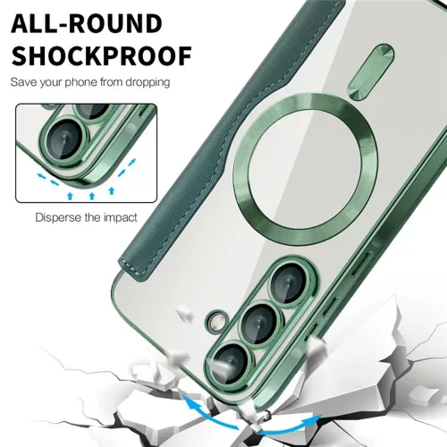 Techsuit - SmartMag kinyitható tok - Samsung Galaxy A36 5G - Zöld