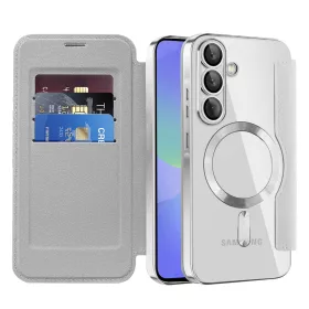   Techsuit - SmartMag kinyitható tok - Samsung Galaxy A36 5G - Szürke