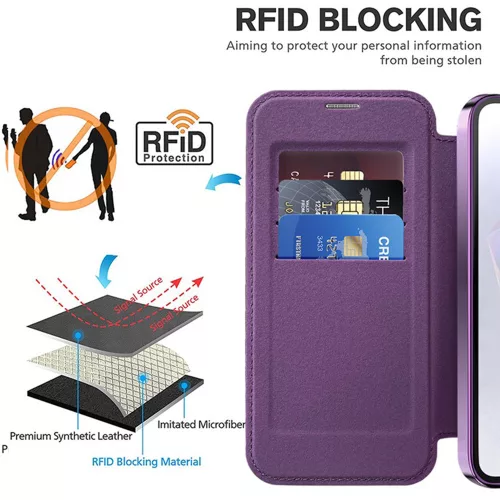 Techsuit - SmartMag Book Case - Samsung Galaxy A36 5G - Purple