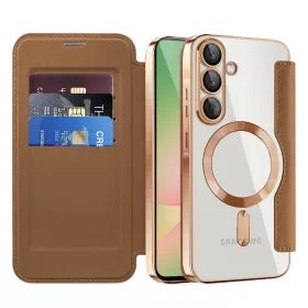   Techsuit - SmartMag kinyitható tok - Samsung Galaxy A56 5G - Barna