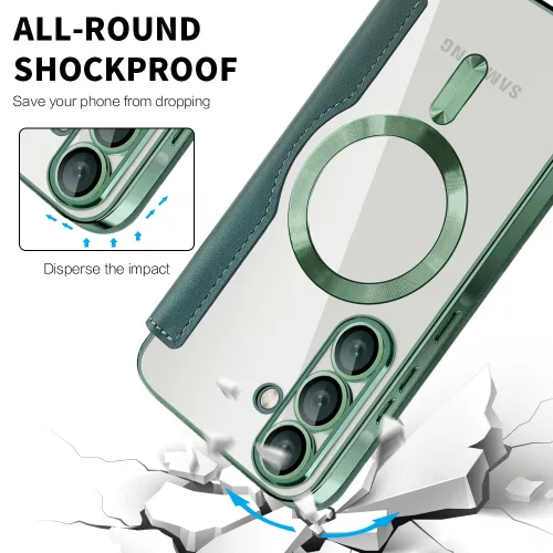 Techsuit - SmartMag Book Case - Samsung Galaxy A56 5G - Green