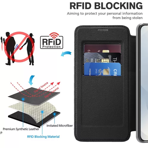 Techsuit - SmartMag Book Case - Samsung Galaxy S25 Edge - Black