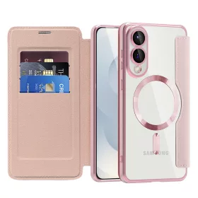   Techsuit - SmartMag kinyitható tok - Samsung Galaxy S25 Edge - Rózsaszín