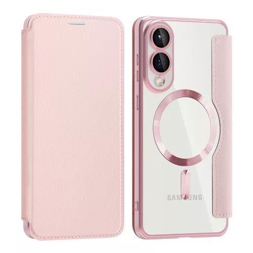 Techsuit - SmartMag kinyitható tok - Samsung Galaxy S25 Edge - Rózsaszín