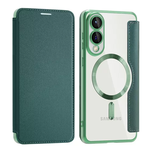 Techsuit - SmartMag kinyitható tok - Samsung Galaxy S25 Edge - Zöld