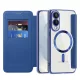 Techsuit - SmartMag kinyitható tok - Samsung Galaxy S25 Edge - Kék
