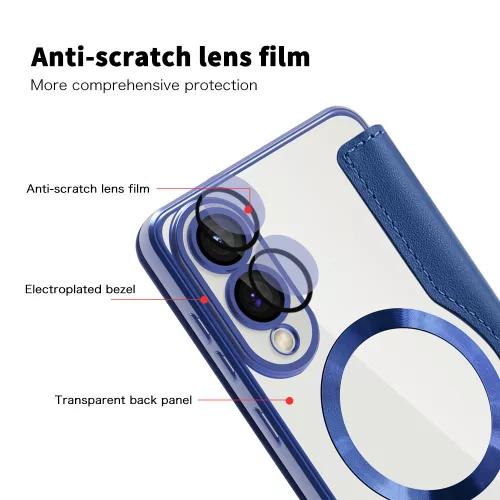 Techsuit - SmartMag kinyitható tok - Samsung Galaxy S25 Edge - Kék