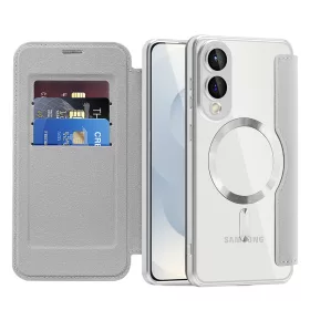   Techsuit - SmartMag Book Case - Samsung Galaxy S25 Edge - Gray