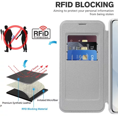 Techsuit - SmartMag Book Case - Samsung Galaxy S25 Edge - Gray