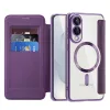 Techsuit - SmartMag kinyitható tok - Samsung Galaxy S25 Edge - Lila