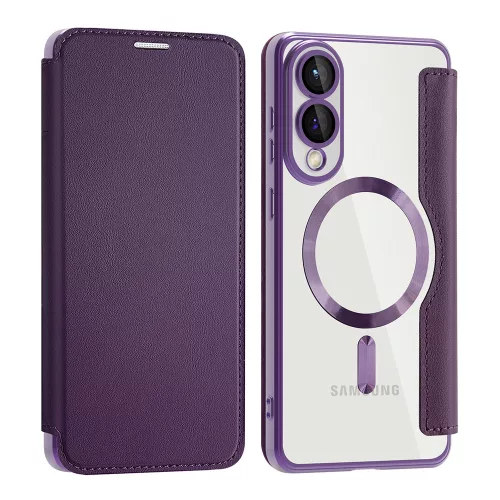 Techsuit - SmartMag kinyitható tok - Samsung Galaxy S25 Edge - Lila