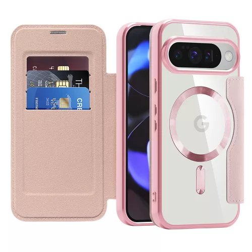 Techsuit - SmartMag kinyitható tok - Google Pixel 10 / 10 Pro - Rózsaszín