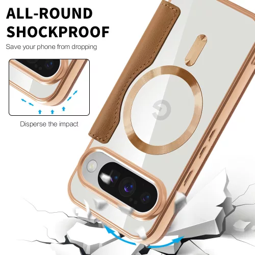 Techsuit - SmartMag kinyitható tok - Google Pixel 10 / 10 Pro - Barna