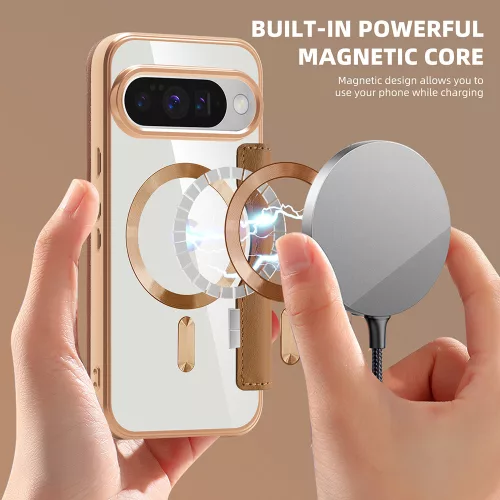 Techsuit - SmartMag kinyitható tok - Google Pixel 10 / 10 Pro - Barna