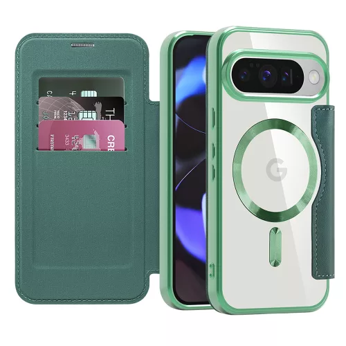 Techsuit - SmartMag kinyitható tok - Google Pixel 10 / 10 Pro - Zöld