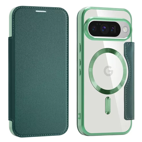 Techsuit - SmartMag kinyitható tok - Google Pixel 10 / 10 Pro - Zöld