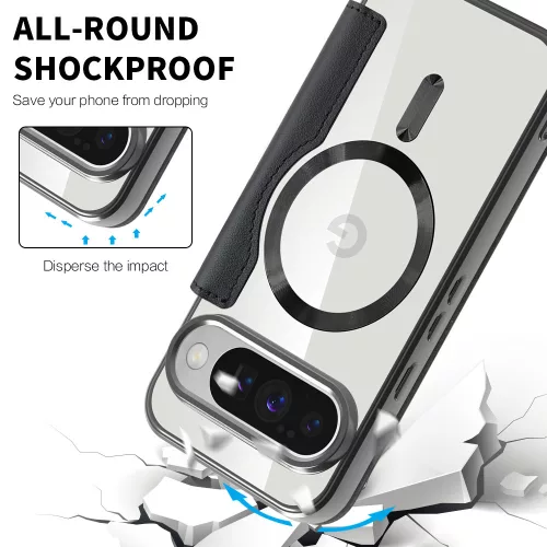 Techsuit - SmartMag kinyitható tok - Google Pixel 10 Pro XL - Fekete