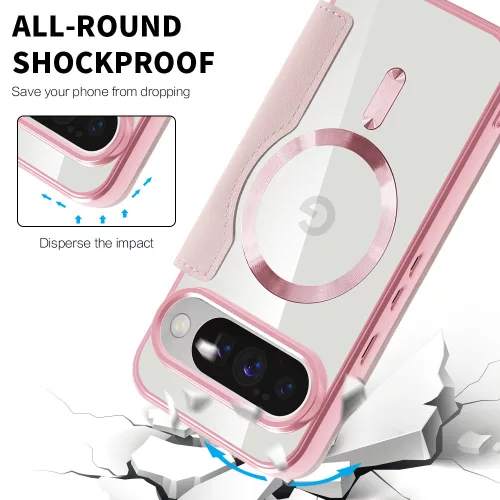 Techsuit - SmartMag kinyitható tok - Google Pixel 10 Pro XL - Rózsaszín