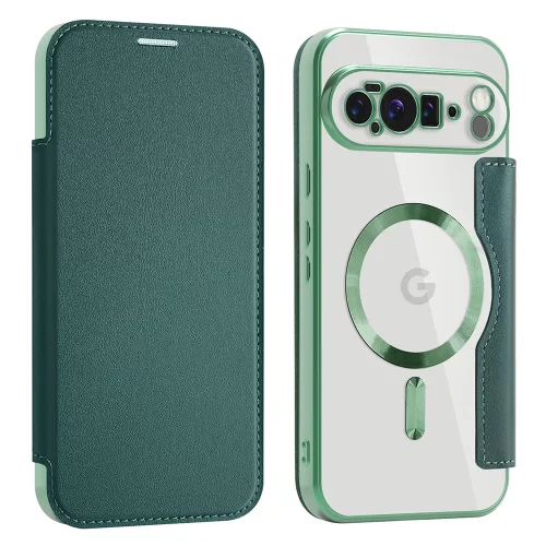 Techsuit - SmartMag kinyitható tok - Google Pixel 10 Pro XL - Zöld