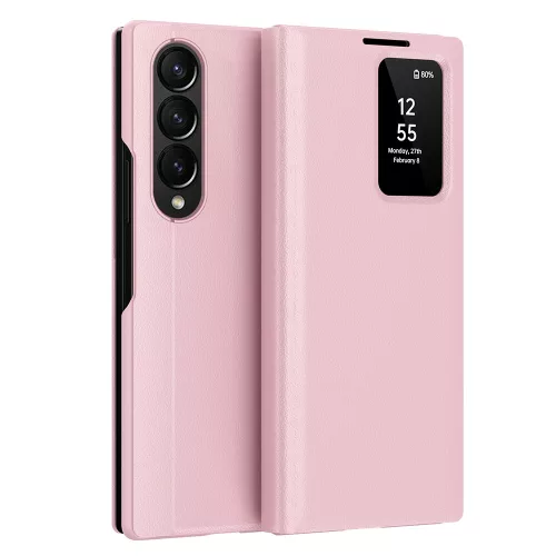 Techsuit - SmartView kinyitható tok - Samsung Galaxy Z Fold3 5G - Rózsaszín