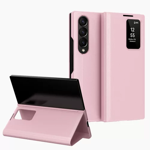 Techsuit - SmartView kinyitható tok - Samsung Galaxy Z Fold3 5G - Rózsaszín