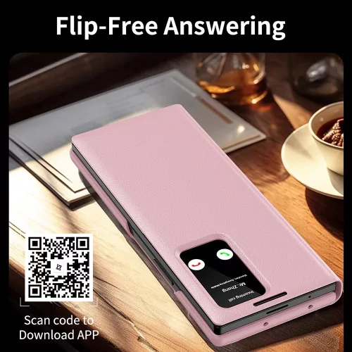 Techsuit - SmartView kinyitható tok - Samsung Galaxy Z Fold3 5G - Rózsaszín