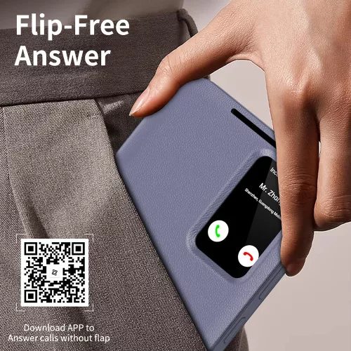 Techsuit - SmartView kinyitható tok - Samsung Galaxy S22 5G - Lila