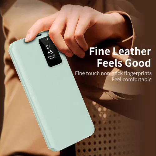 Techsuit - SmartView kinyitható tok - Samsung Galaxy S24 - Zöld