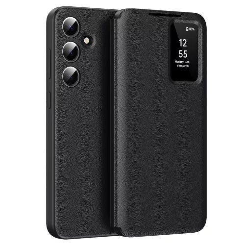 Techsuit - SmartView kinyitható tok - Samsung Galaxy A55 5G - Fekete