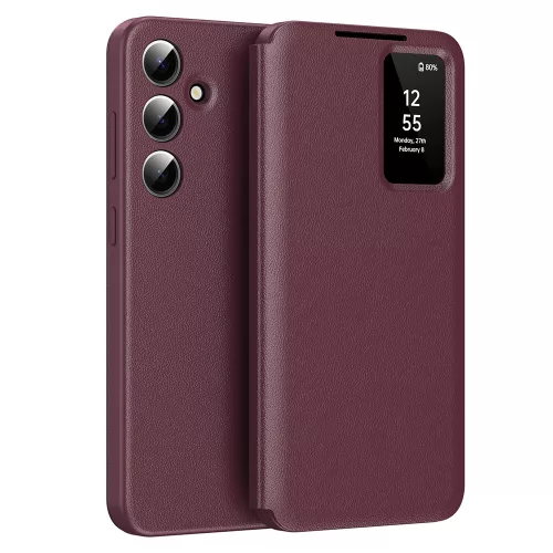 Techsuit - SmartView kinyitható tok - Samsung Galaxy A55 5G - Piros