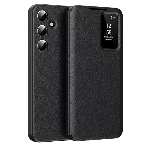 Techsuit - SmartView kinyitható tok - Samsung Galaxy A56 5G - Fekete