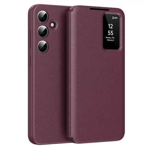 Techsuit - SmartView kinyitható tok - Samsung Galaxy A56 5G - Piros