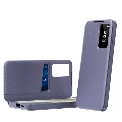 Techsuit - SmartView kinyitható tok - Samsung Galaxy A56 5G - Lila