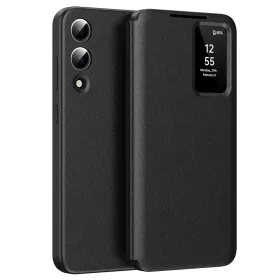   Techsuit - SmartView kinyitható tok - Samsung Galaxy S25 Edge - Fekete