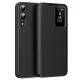 Techsuit - SmartView kinyitható tok - Samsung Galaxy S25 Edge - Fekete