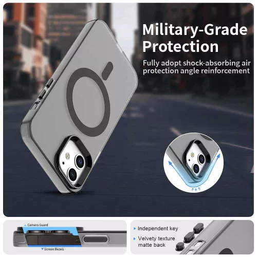 Techsuit - CandyCase MagSafe tok - iPhone 12 / iPhone 12 Pro - Fekete