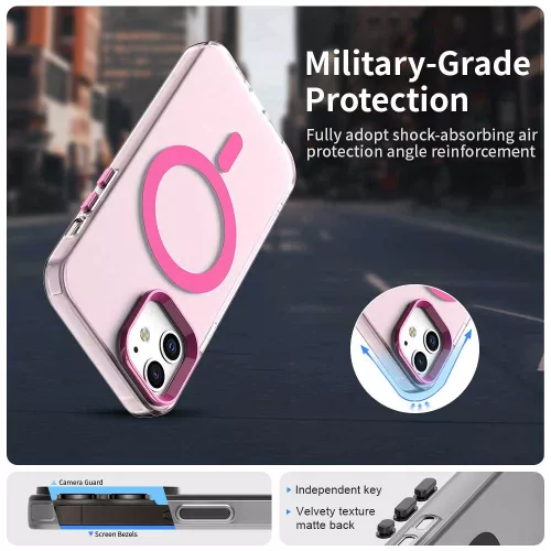 Techsuit - CandyCase MagSafe tok - iPhone 12 / iPhone 12 Pro - Rózsaszín